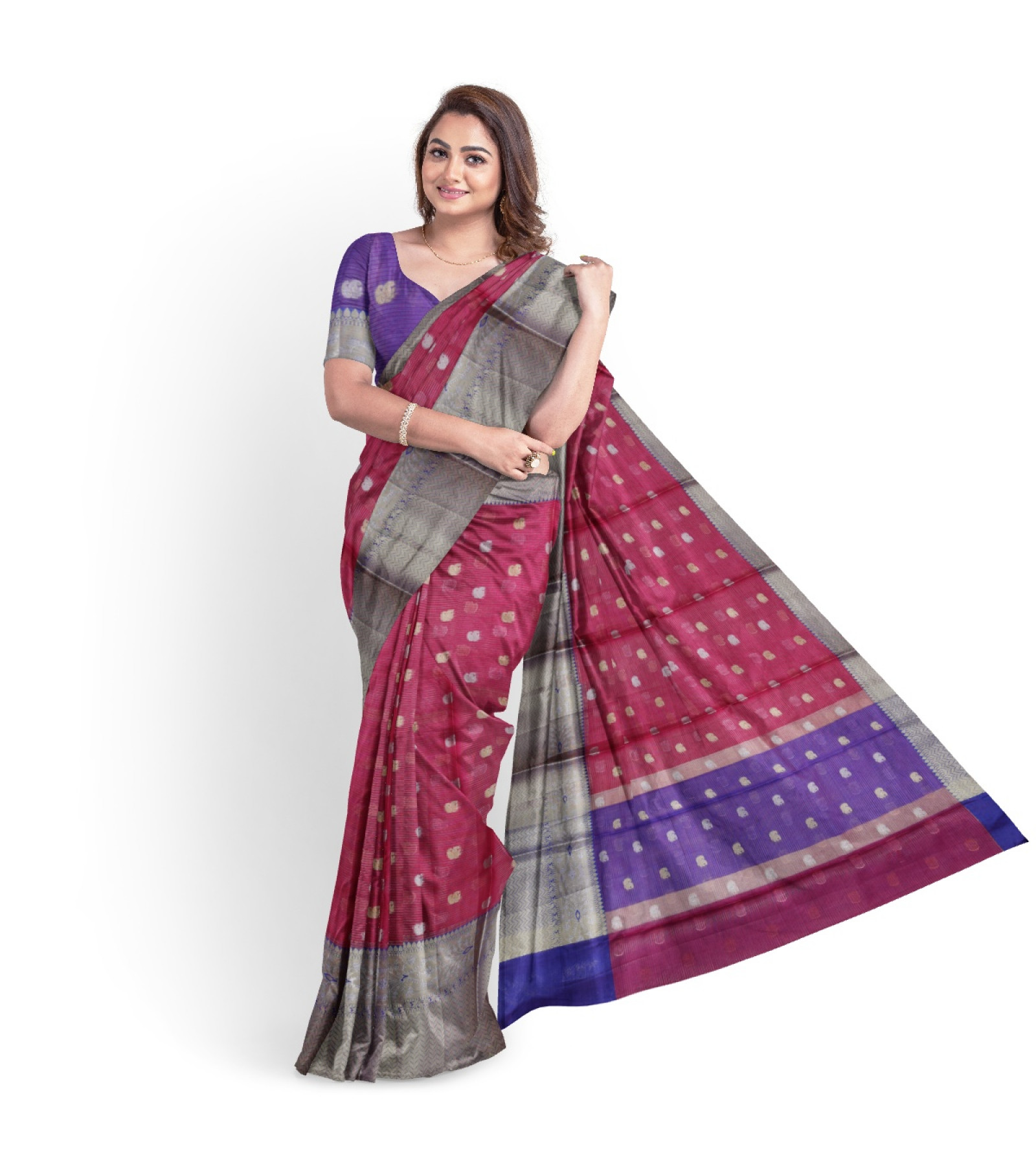 Exclusive Maroon Tissue Kanjivaram Saree by Abaranji